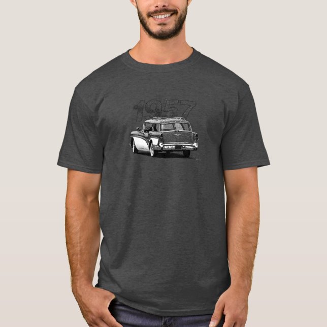 B&W 1957 Buick Estate Wagon T-Shirt (Front)