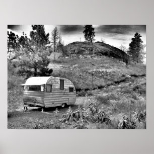 B&W 56 Shasta Canned Ham Poster