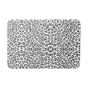 B&W Animal Print Bath Mat