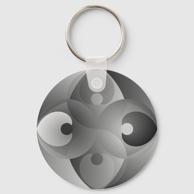 B/W Balance by Kenneth Yoncich Key Ring (Front)