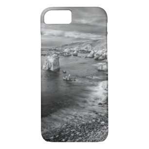 B&W beach coastline, California Case-Mate iPhone Case