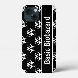 B&W Biohazard Symbol Phone Case w/ Custom Text