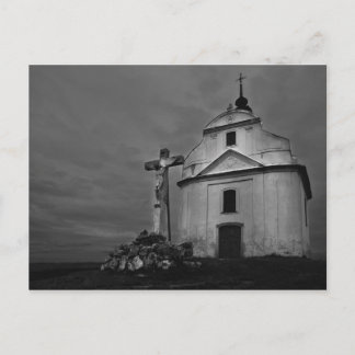 B&w church postcard