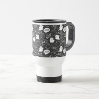 B&W Cute Doodle Halloween Pattern