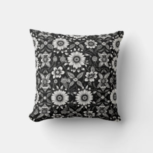 B&W Daisy Dose  Cushion