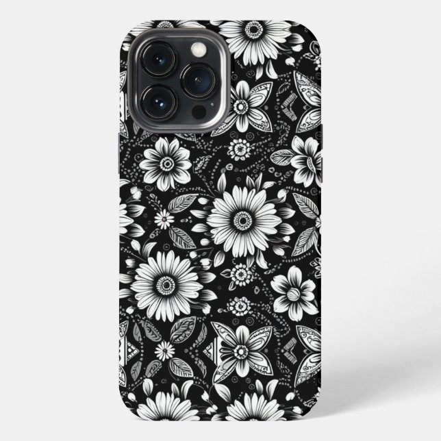 B&W Daisy Dose  iPhone Case (Back)