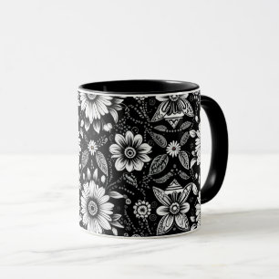B&W Daisy Dose Mug