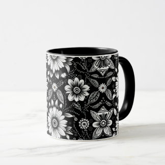 B&W Daisy Dose Mug