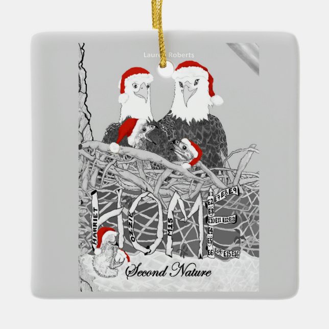 B+W Eagle Santa Ornament Harriet Ozzie M15 Es HOME (Front)