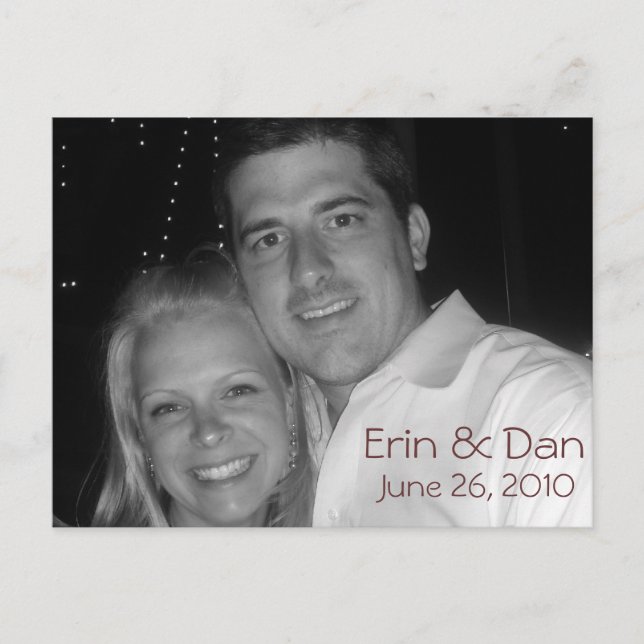 b&w fav announcement postcard (Front)