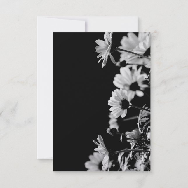 B&W Flowers Card (Front)