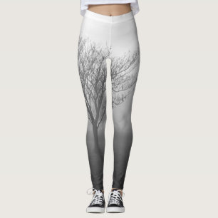 B&W Foggy Morning Sunrise Leggings