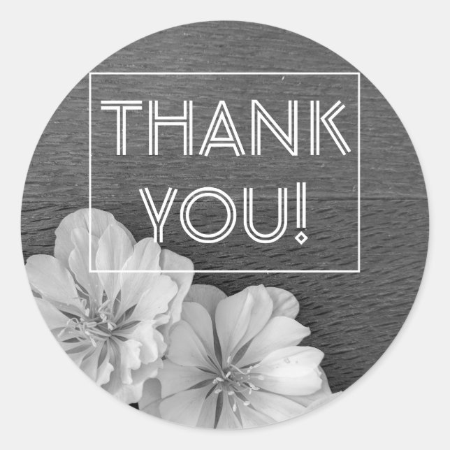 B & W Garden Hellebore Favour Sticker (Front)