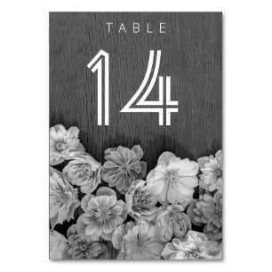B & W Garden Hellebore Table Number