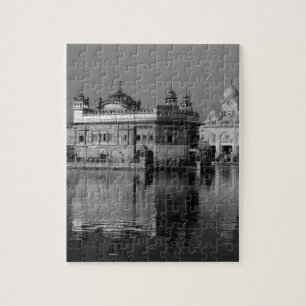 B&W Golden Temple in India Jigsaw Puzzle