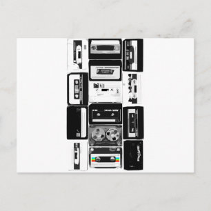 B&w Group audio retro cassette Postcard