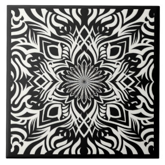B&W Harmony (with border) Tile
