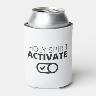 B/W Holy Spirit Activate Icon Gospel Graphics Gosp Can Cooler