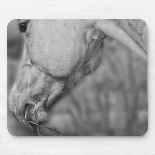 B&W Horse Head ~ Mousepad (Front)