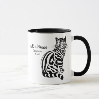 B&W Illustration & Text 2 • Louis Wain • Mug