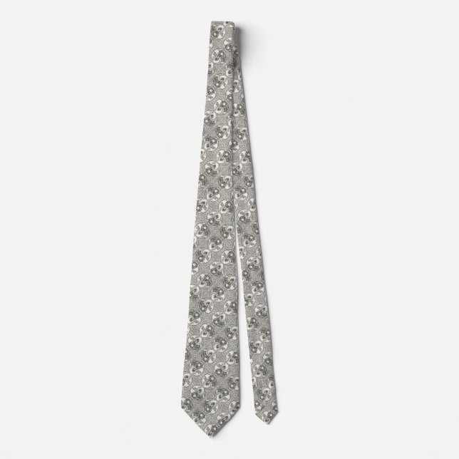 B&W Kung Fu Yin Yang Artisan Tie (Front)