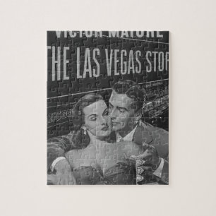 B&W Las Vegas poster Jigsaw Puzzle