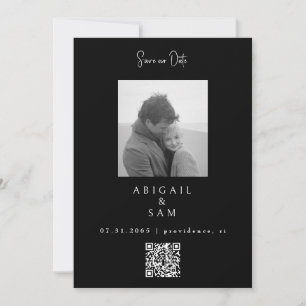 B/W Modern Simplicity B/W Photo Save The Date