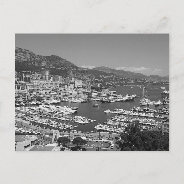 B&W Monaco Postcard (Front)