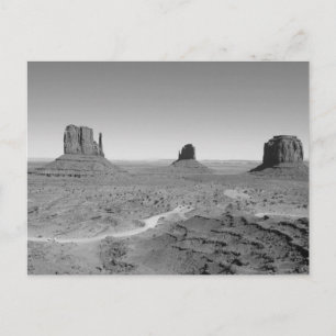B&W Monument Valley 3 Postcard