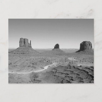 B&W Monument Valley 3 Postcard