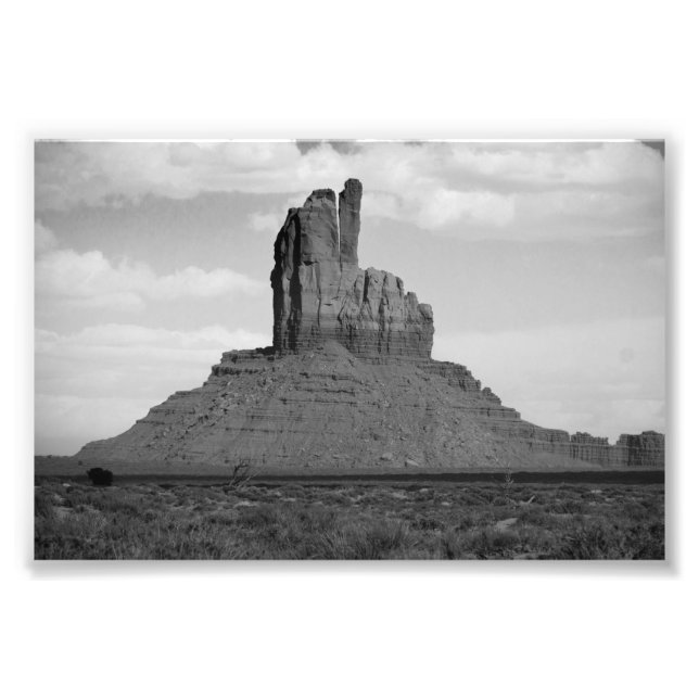 B&W Monument Valley 5 Photo Print (Front)