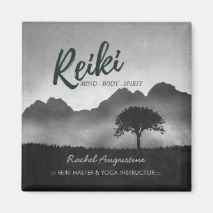 B&W Natural Reiki Master Yoga Mediation instructor Magnet