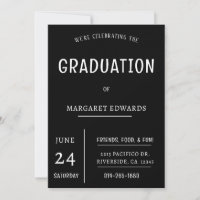B&W PERSONALIZED WE'RE CELEBRATING THE GRADUATION