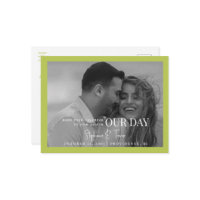 B/W Photo Lime Green Mark your Calendar Our Day