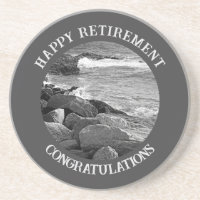 B & W Photography of Wavy Ocean Retirement Party