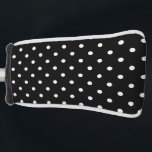 B&W Polkadots Golf Head Cover<br><div class="desc">B&W Polkadots</div>
