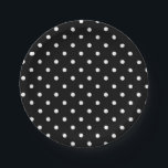 B&W Polkadots Paper Plate<br><div class="desc">B&W Polkadots</div>