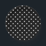 B&W Polkadots Paper Plate<br><div class="desc">B&W Polkadots</div>