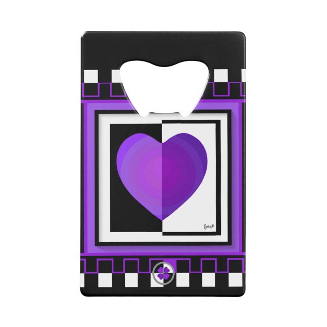 B&W Purple Hearts Beating (Front)