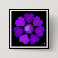 B&W Purple Hearts Beating