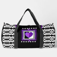 B&W purple hearts beating