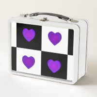 B&W Purple Hearts Beating