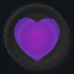 B&W Purple Hearts Beating Paper Plate<br><div class="desc">💜 Like my own heart : Purple hearts beating between 7 Amazing Global Artists from South Korea (forming a very famous K-pop Band) and their army of Fans all around a Purple World 💜 Here is BLACK and/or WHITE collection : the two colours of everyone's state of mind : light...</div>