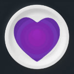 B&W Purple Hearts Beating Paper Plate<br><div class="desc">💜 Like my own heart : Purple hearts beating between 7 Amazing Global Artists from South Korea (forming a very famous K-pop Band) and their army of Fans all around a Purple World 💜 Here is BLACK and/or WHITE collection : the two colours of everyone's state of mind : light...</div>
