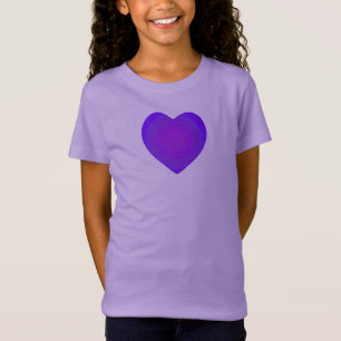 B&W Purple Hearts Beating T-Shirt