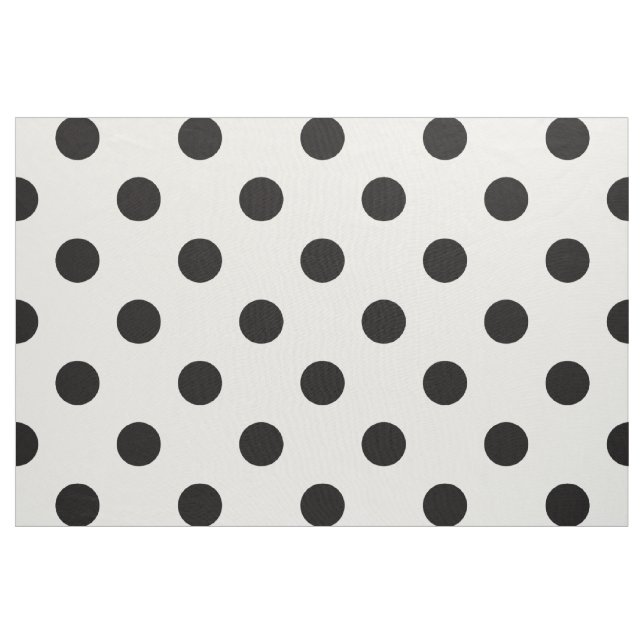 B&W Retro Polkadots Pattern Fabric (Yard)