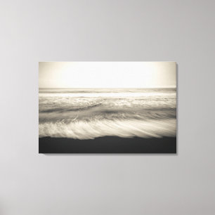 B&W seascape, Hawaii Canvas Print