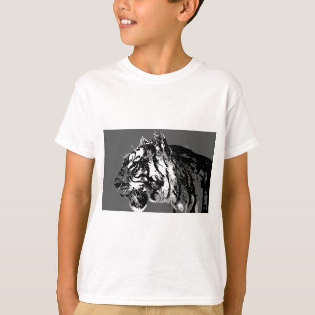 B&W Siberian Tiger T-Shirt (Front)