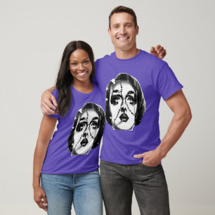 B+W Stitched Halloween Woman (Self Portrait)  T-Shirt