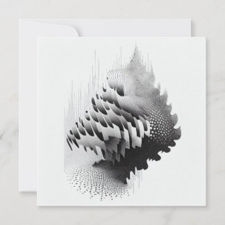 B&W Surreal Optical Illusion Abstract Tree Card